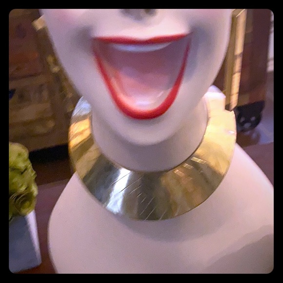 VINTAGE ALERT 80s called wants cuff necklace bk! - Picture 1 of 2